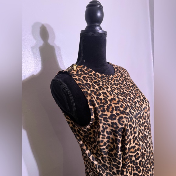 NWT Michael Kors dress with leopard print sleeveless size 8 - Picture 5 of 10